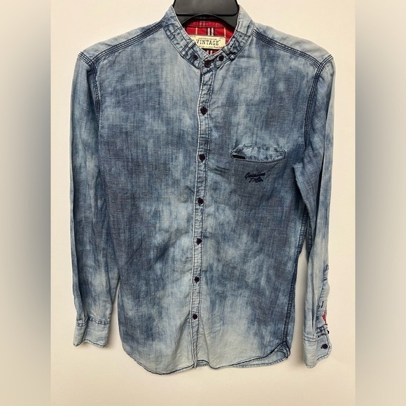 Amsterdam Couture Other - AMSTERDAM COUTURE MEN’S VINTAGE SHIRT SIZE XL SLIM   LIGHT/MEDIUM SHADED DENIM